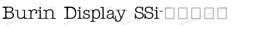 Burin Display SSi字体转换